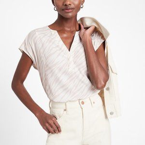 BANANA REPUBLIC zebra print top